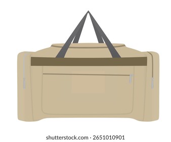 Brown textile bag. vector illustration	
