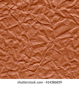 Brown texture of crumpled paper. Vector illustration.