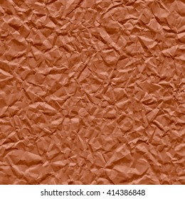 Brown texture of crumpled paper. Vector illustration.