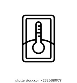 Braunes Thermometer-Leitbild Vektorgrafik