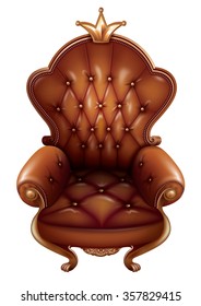 Brown throne with lily