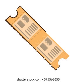 brown ticket related icon, ector illustration image