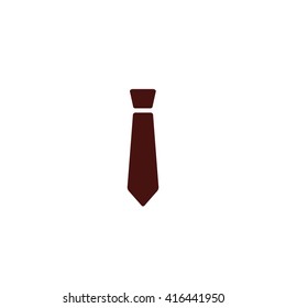 Brown tie vector icon
