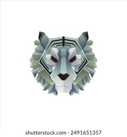 Brown tiger illustration design with a gradient appearance