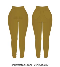 Braun enge Hose. Vektorgrafik