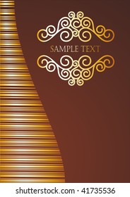 brown title page with golden pattern