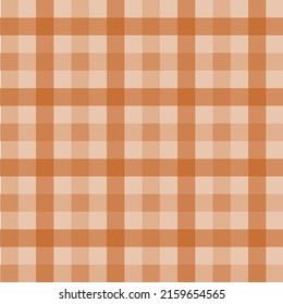 Tono marrón del patrón de gingham. Para enlucir, manteles, ropa, camisa, vestido, papel, ropa de cama, manta, edredón, productos textiles. Diseño sin fisuras del vector. Concepto de vaquero, campo, cocina, restaurante.