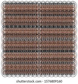 Brown tone period pattern dress