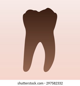 Brown Tooth Icon 