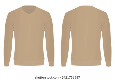 Brown top blazer. vector illustration 