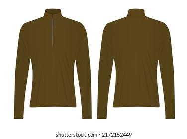 Brown top sweatshirt. vector illustration 