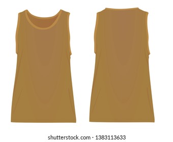 Brown top tank. vector illustration