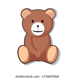 oso de peluche marrón sobre fondo blanco