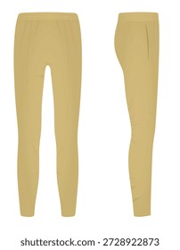 Pantalón de chándal marrón. Ilustración vectorial