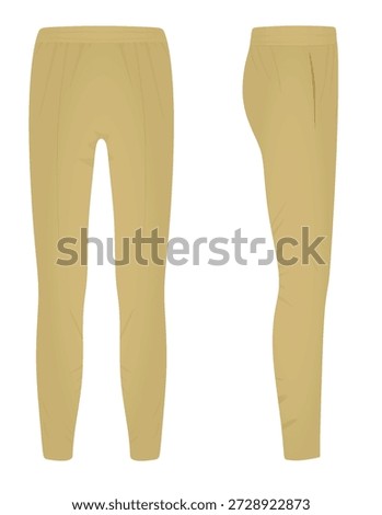 Brown tracksuit bottom. vector illustration