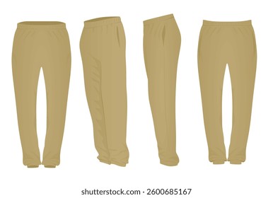 Brown tracksuit bottoms vector illustration