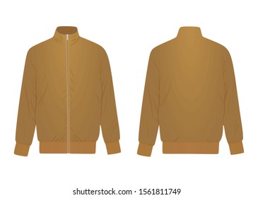 Brown tracksuit top. vector illustration