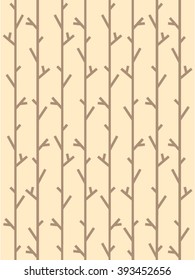 Brown trees without leaves and yellow background ; design vector illustration.