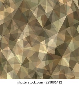 Brown Triangle Abstract Background. Vector Pattern of Geometric Shapes