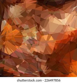 Brown Triangle Abstract Background. Vector Pattern of Geometric Shapes