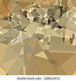 Brown Triangle Abstract Background. Vector Pattern of Geometric Shapes