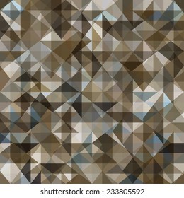 Brown Triangle Abstract Background. Vector Pattern of Geometric Shapes