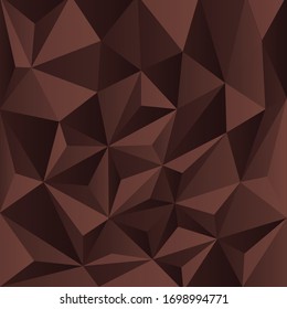 brown triangle background. polygonal shape