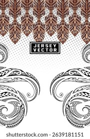 BROWN TRIBAL PATTERN BACKGROUND FOR FULL SUBLIMATION JERSEY