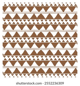 Padrão Tribal Marrom Triângulo Simétrico