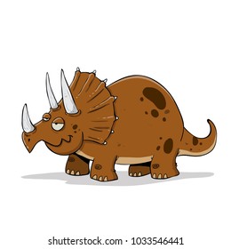 Brown triceratops dinosaur