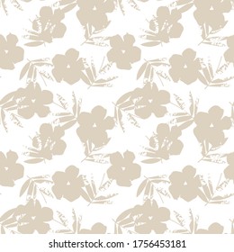 Botanischer, nahtloser brauner tropischer Leaf-Hintergrund, der für Modedrucke, Grafiken, Hintergründe und Kunsthandwerk geeignet ist