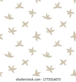 Brown Tropical Leaf botanical seamless pattern background suitable for fashion prints, graphics, backgrounds and crafts