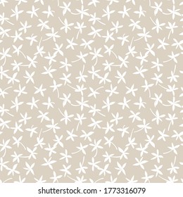 Brown Tropical Leaf botanical seamless pattern background suitable for fashion prints, graphics, backgrounds and crafts