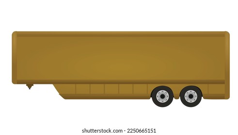 Remolque de camión pardo. vector