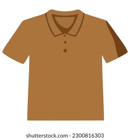 Brown tshirt design over white