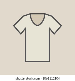 Brown T-shirt vector symbol or design element 