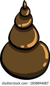 Brown turd, illustration, vector on white background