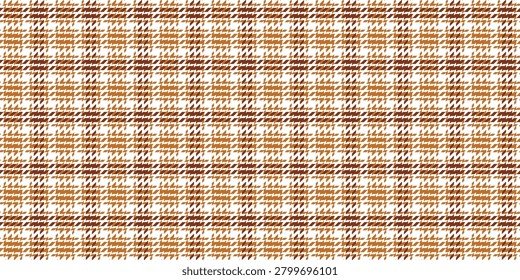 Brown tweed with a thick thread effect. Warm British chocolate check, glen check, and houndstooth patterns