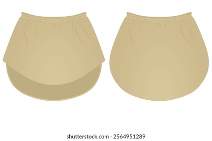 Brown under skirt. vector illustration