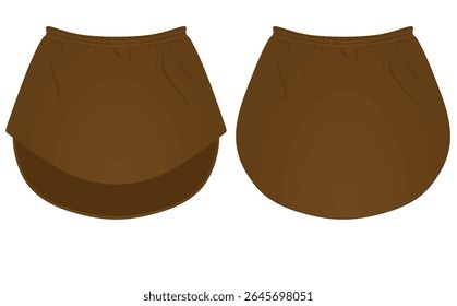 Brown under skirt. vector illustration	