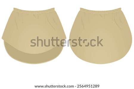 Brown under skirt. vector illustration