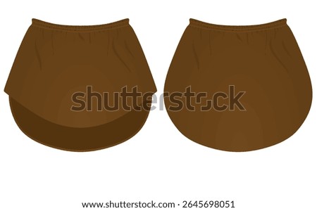 Brown under skirt. vector illustration	