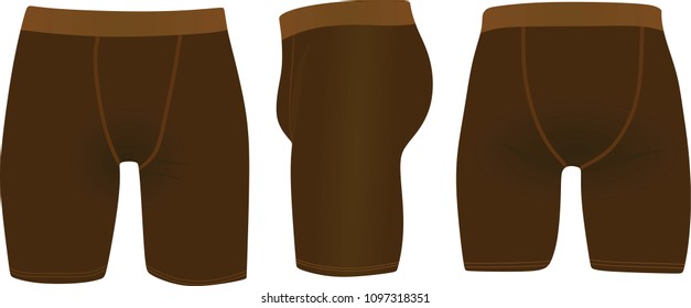 Brown underwear. vector illustration