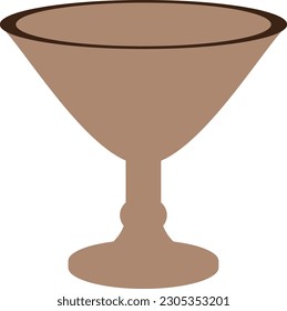 El florero marrón para la decoración de diseño.