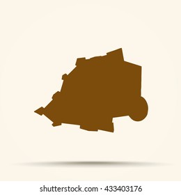 Brown Vatican Map Illustration