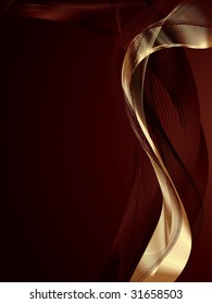 Brown vector Background with abstract lines and pattern
