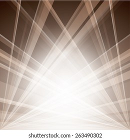 Brown Vector Background with light rays.
