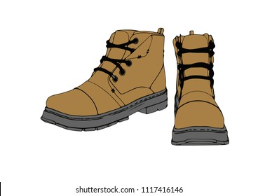 brown vector boots