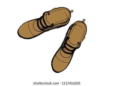 brown vector boots