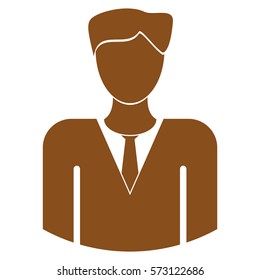 Brown Vector Illustration of Gentle Man Icon
